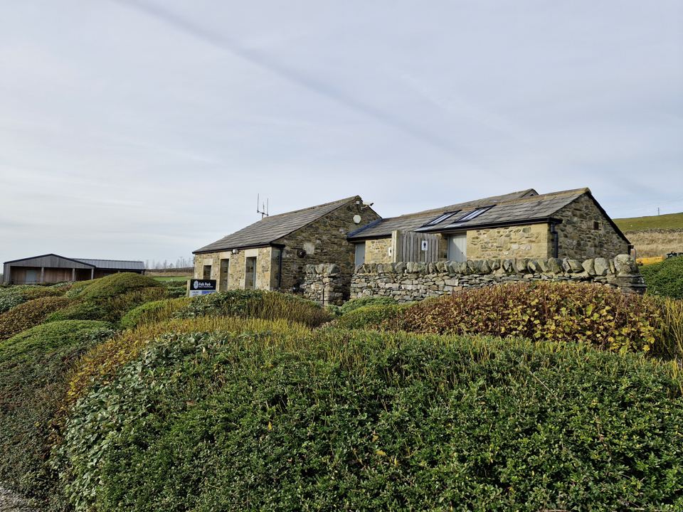 Stone farm buildings on site