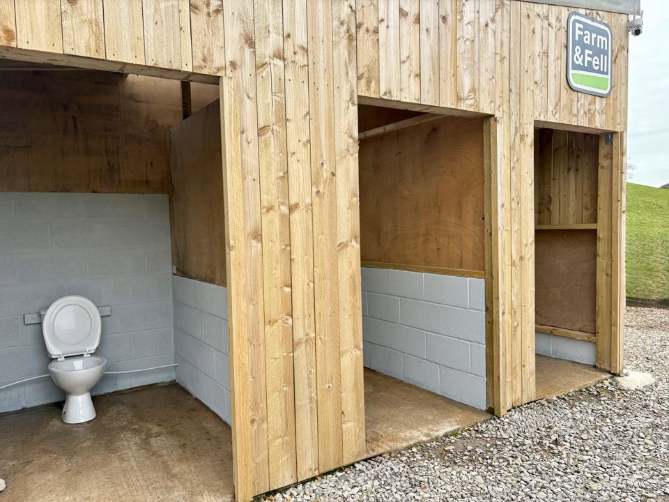 Toilet block outside
