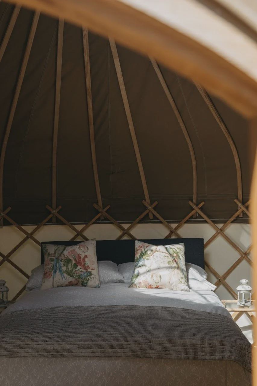 Inside a yurt