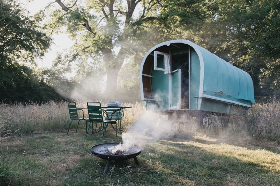 Gypsy wagon in the trees