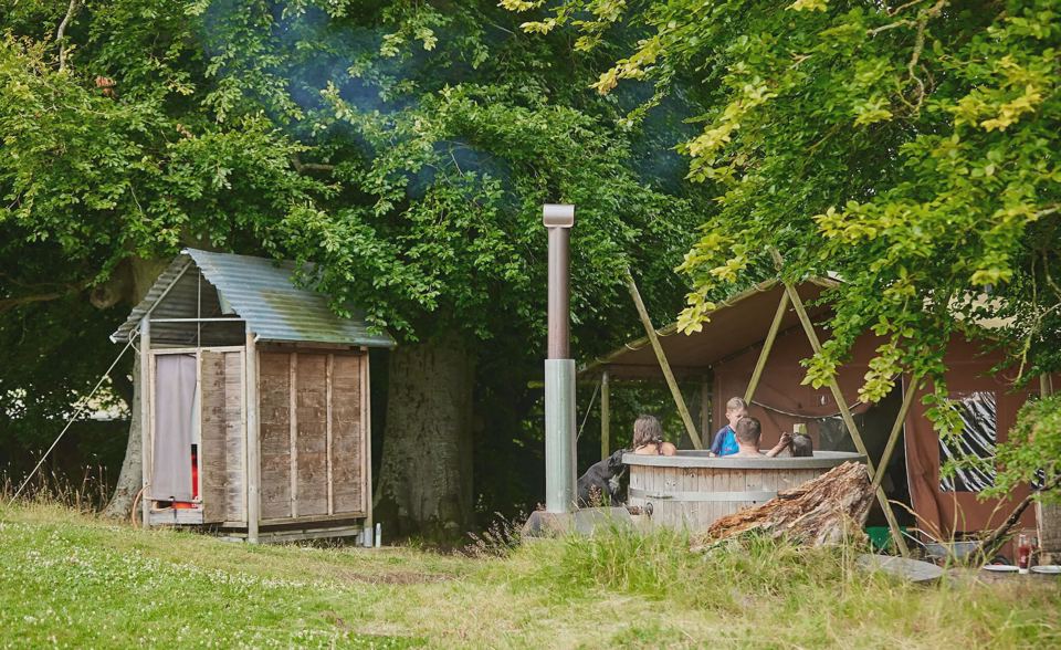 Canvas hideaway in the trees