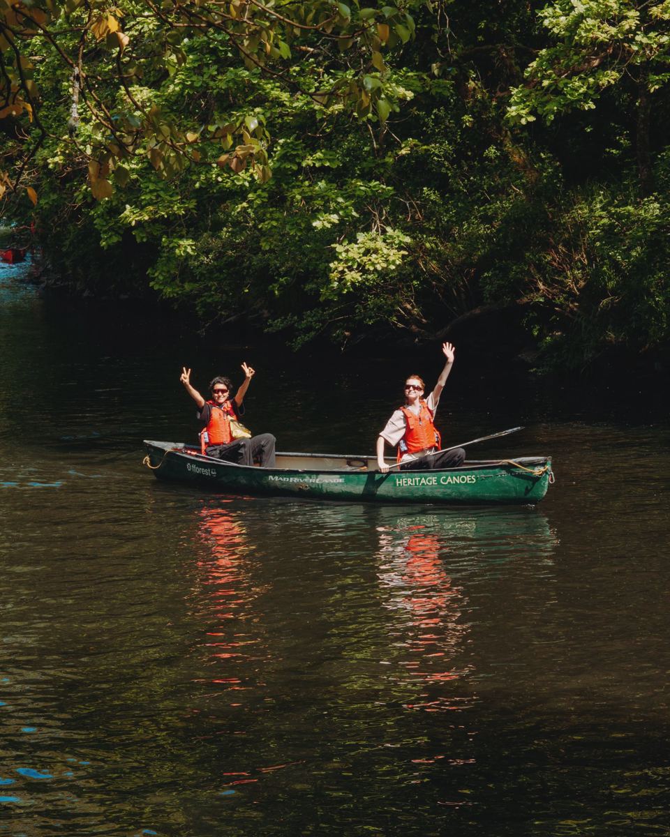Canoeing on the river Teifi