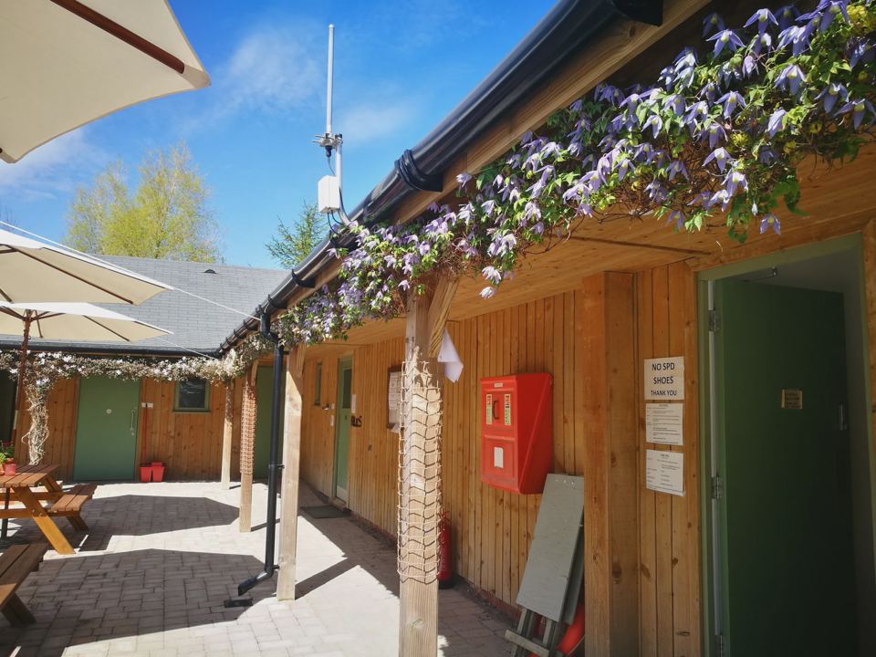 Toilet and shower block