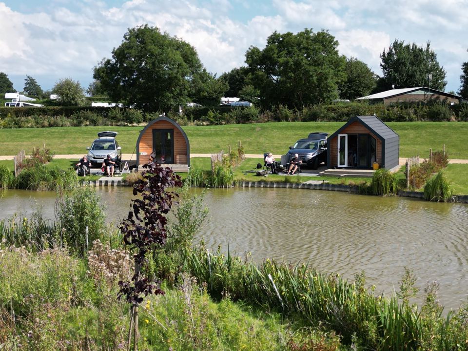 Pods across the fishing lake