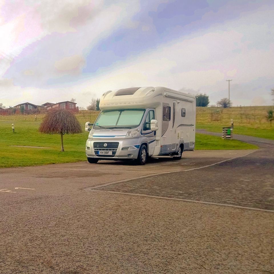 Motorhome on hardstanding