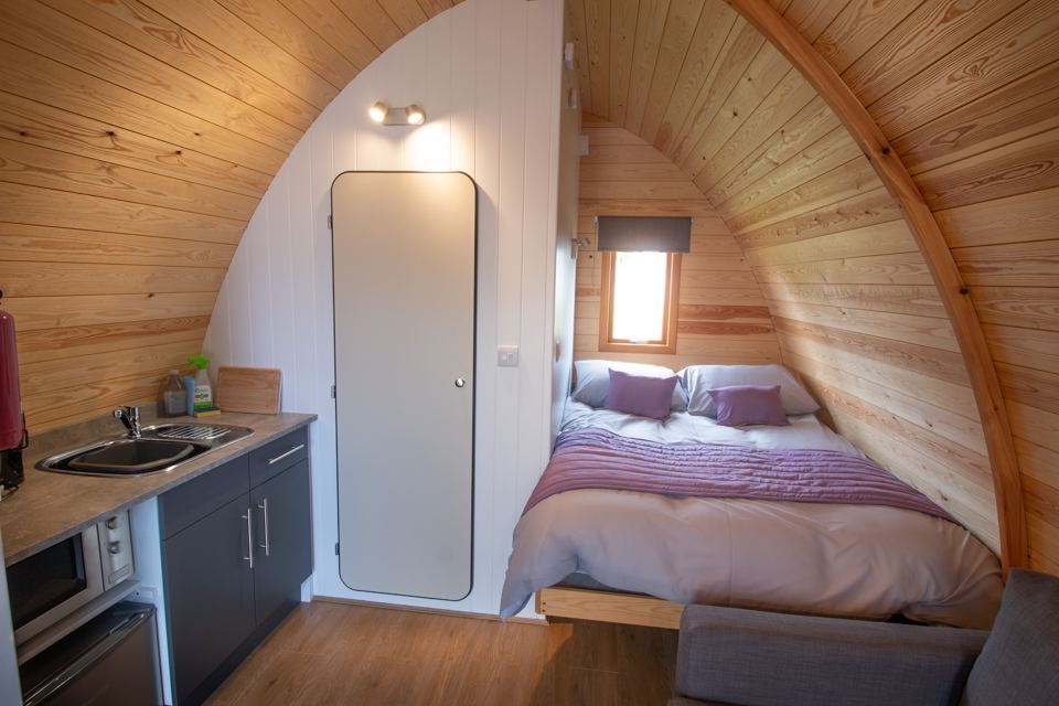 Inside an eco pod