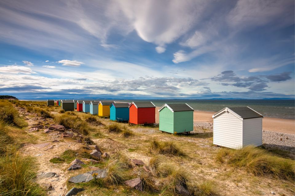 Beach huts on the dunes