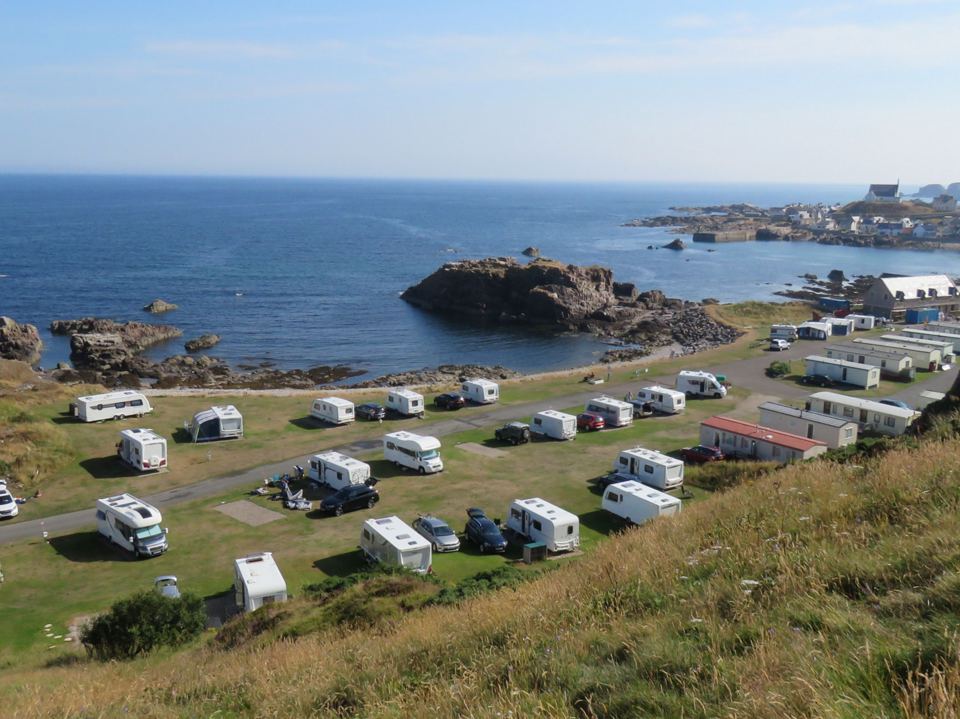Touring caravans by the sea