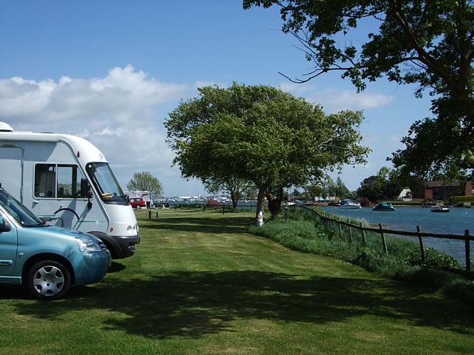 Motorhome pitches by the water