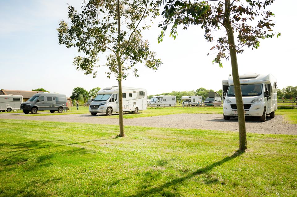 Motorhomes on the hardstanding