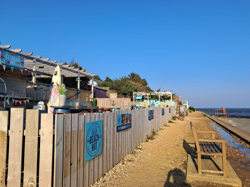 Beach café along the shore