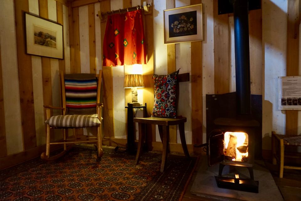 Woodburner in a cabin