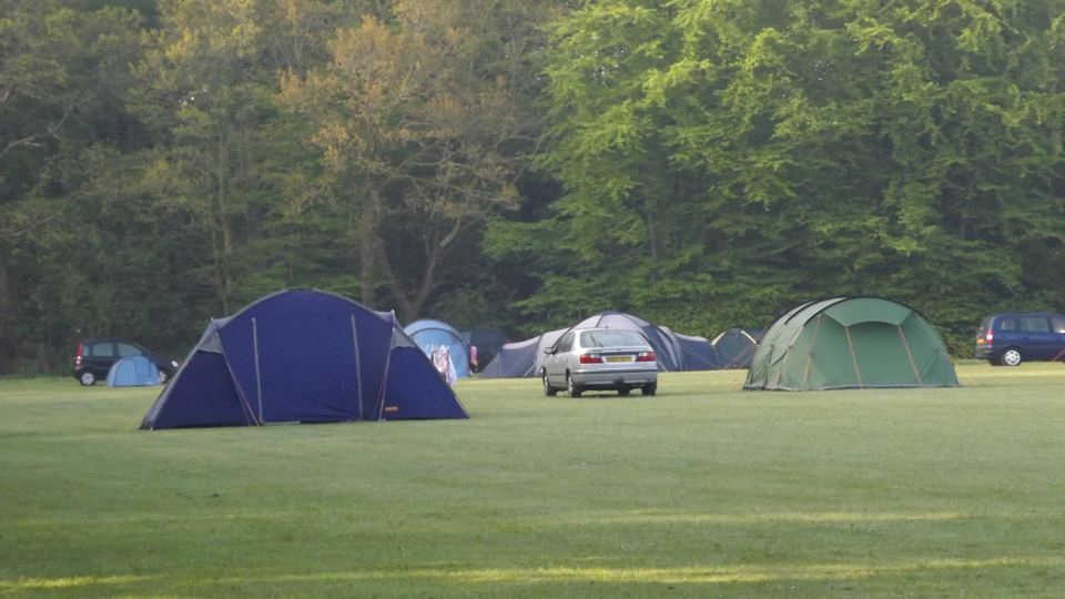 Tents on grassy pitches