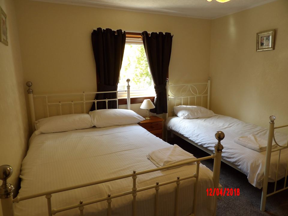 Double and single bed