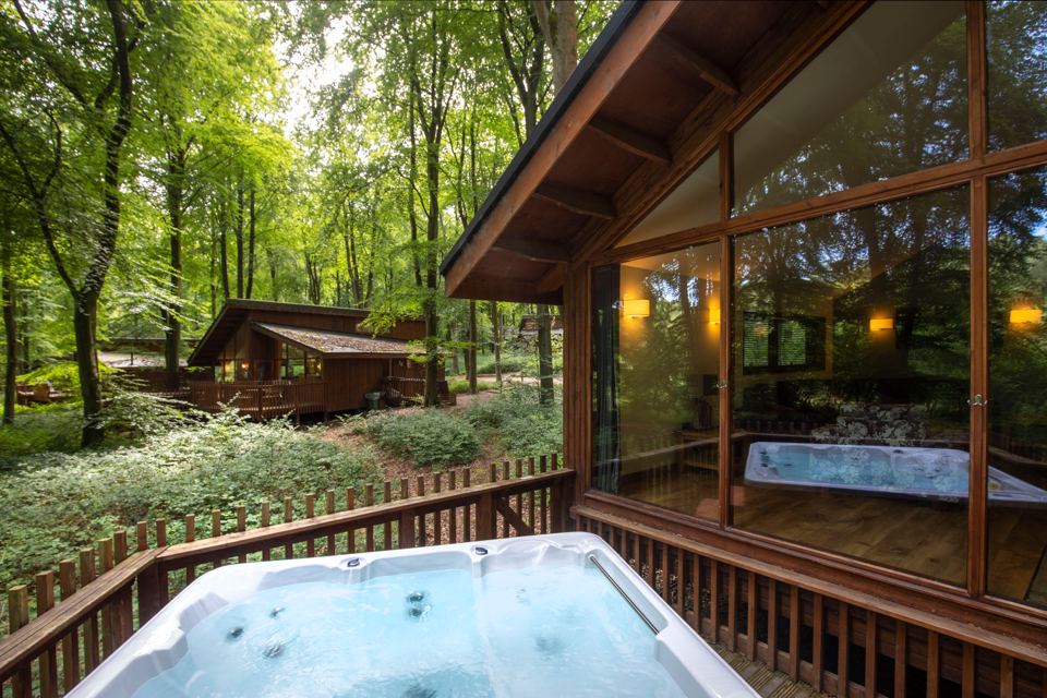 Hot tub on the decking