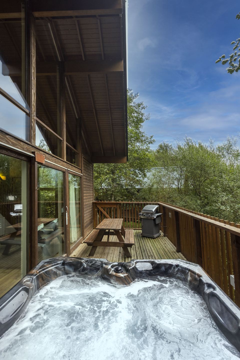 Hot tub on the decking