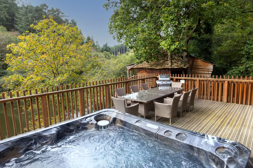 Hot tub and large decking
