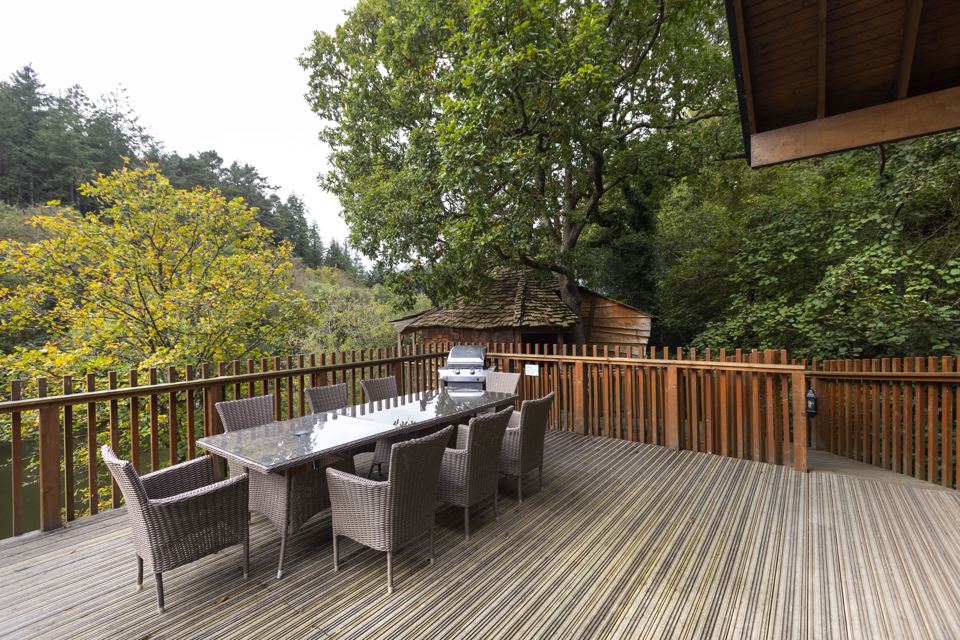 Decking with dining table