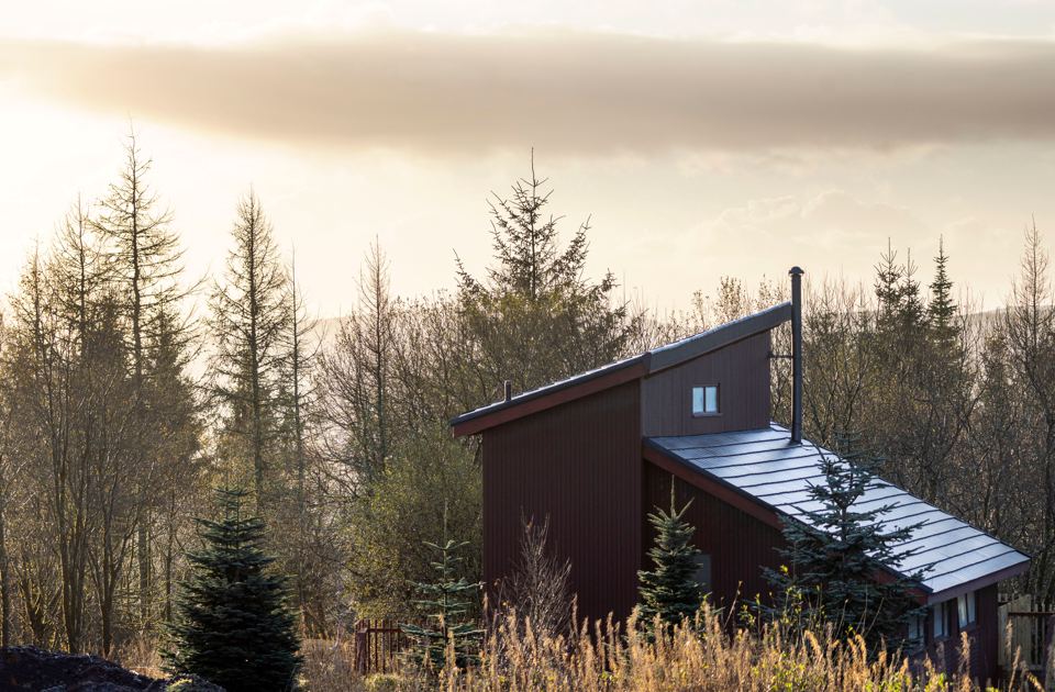 Cabin at dusk