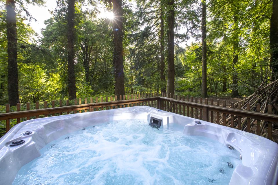 Hot tub in the forest