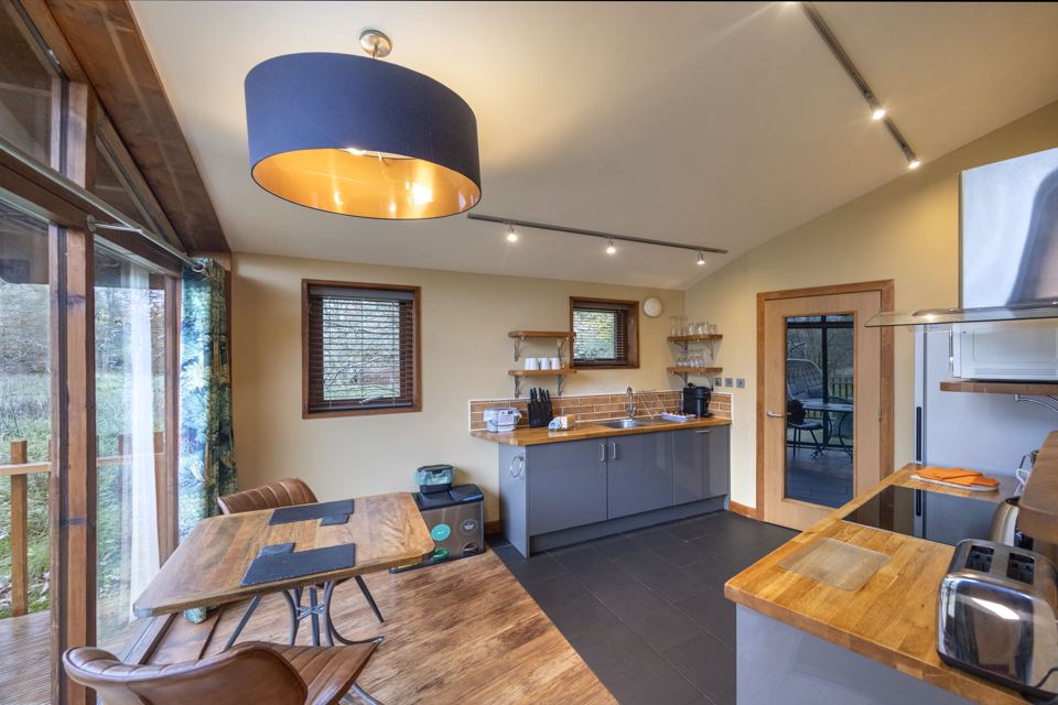 Open-plan kitchen and dining