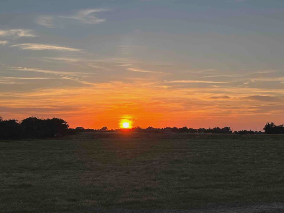 Sunset over the fields