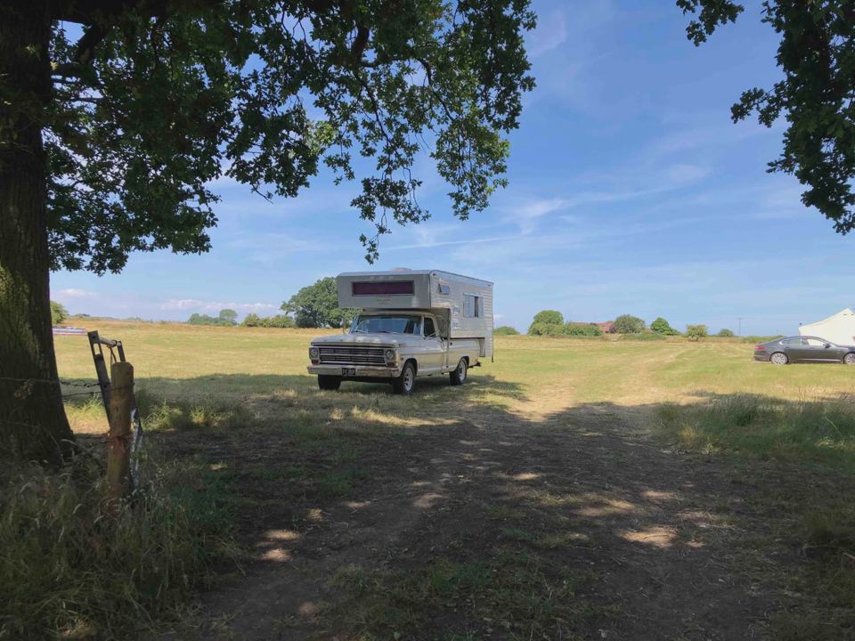 Motorhome in the meadow
