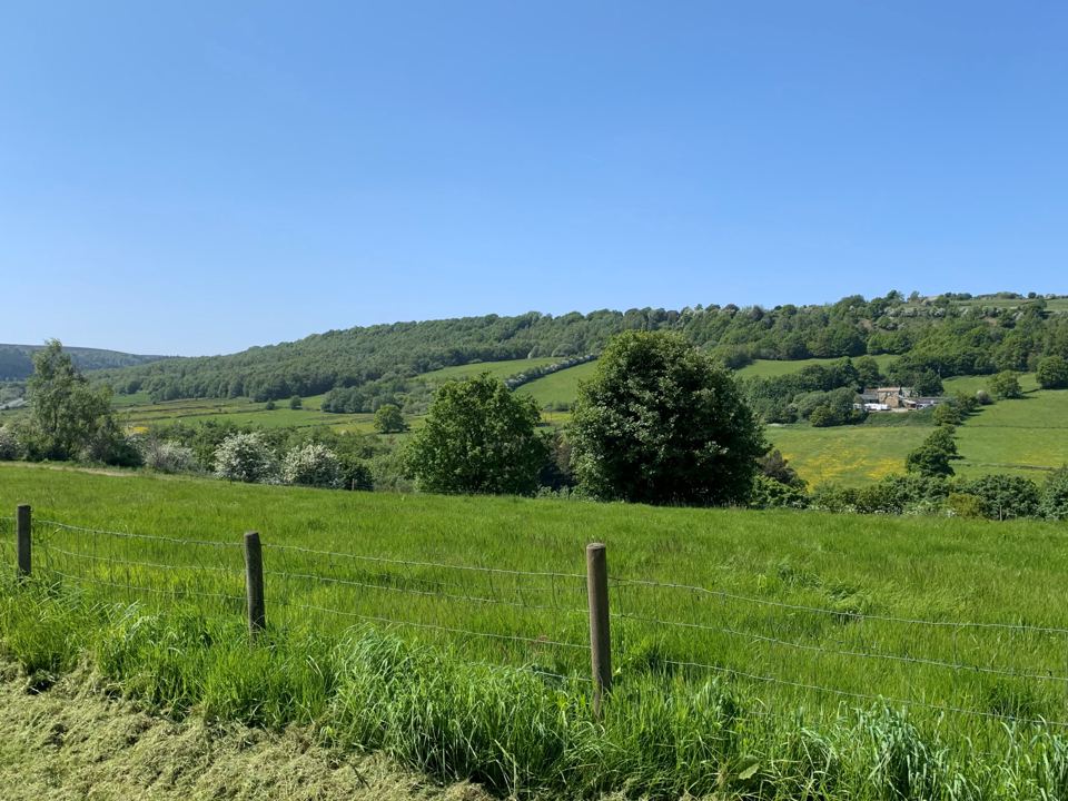 Fields and woodland nearby