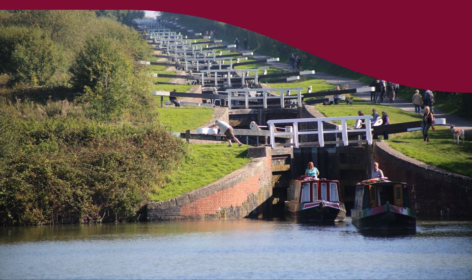 Caen Hill Locks on the canal