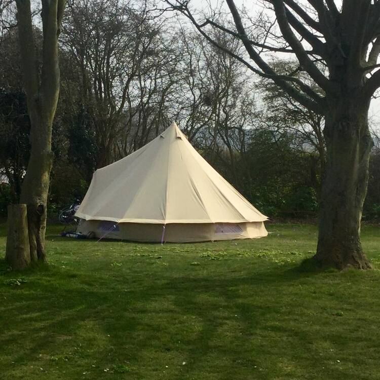 Bell tent on the grass
