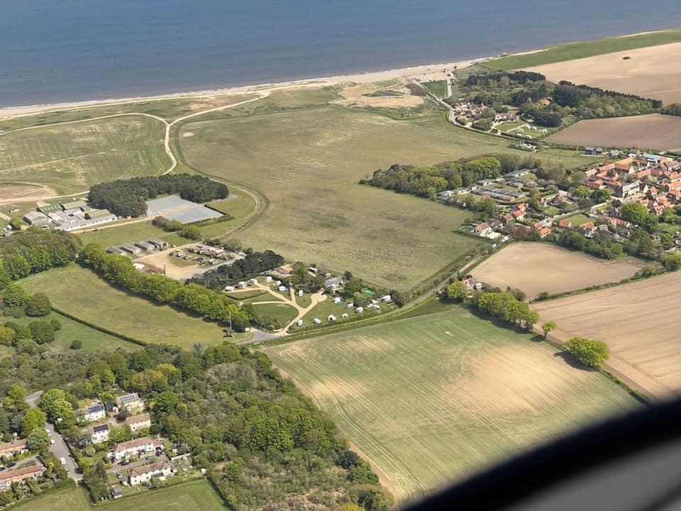 Aerial view of Weybourne coast