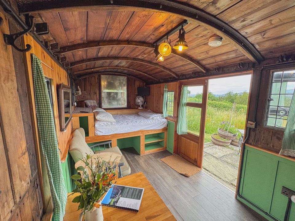 Inside a railway carriage