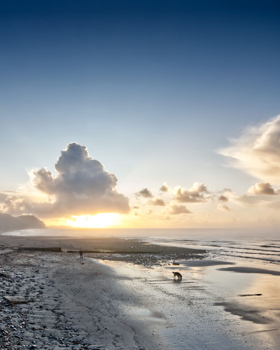 Beach at sunset