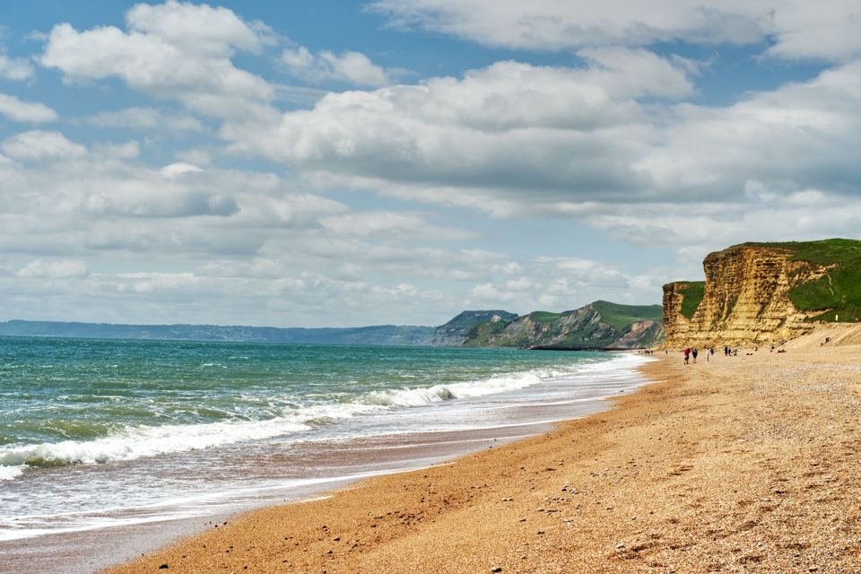 Beach beneath the cliffs