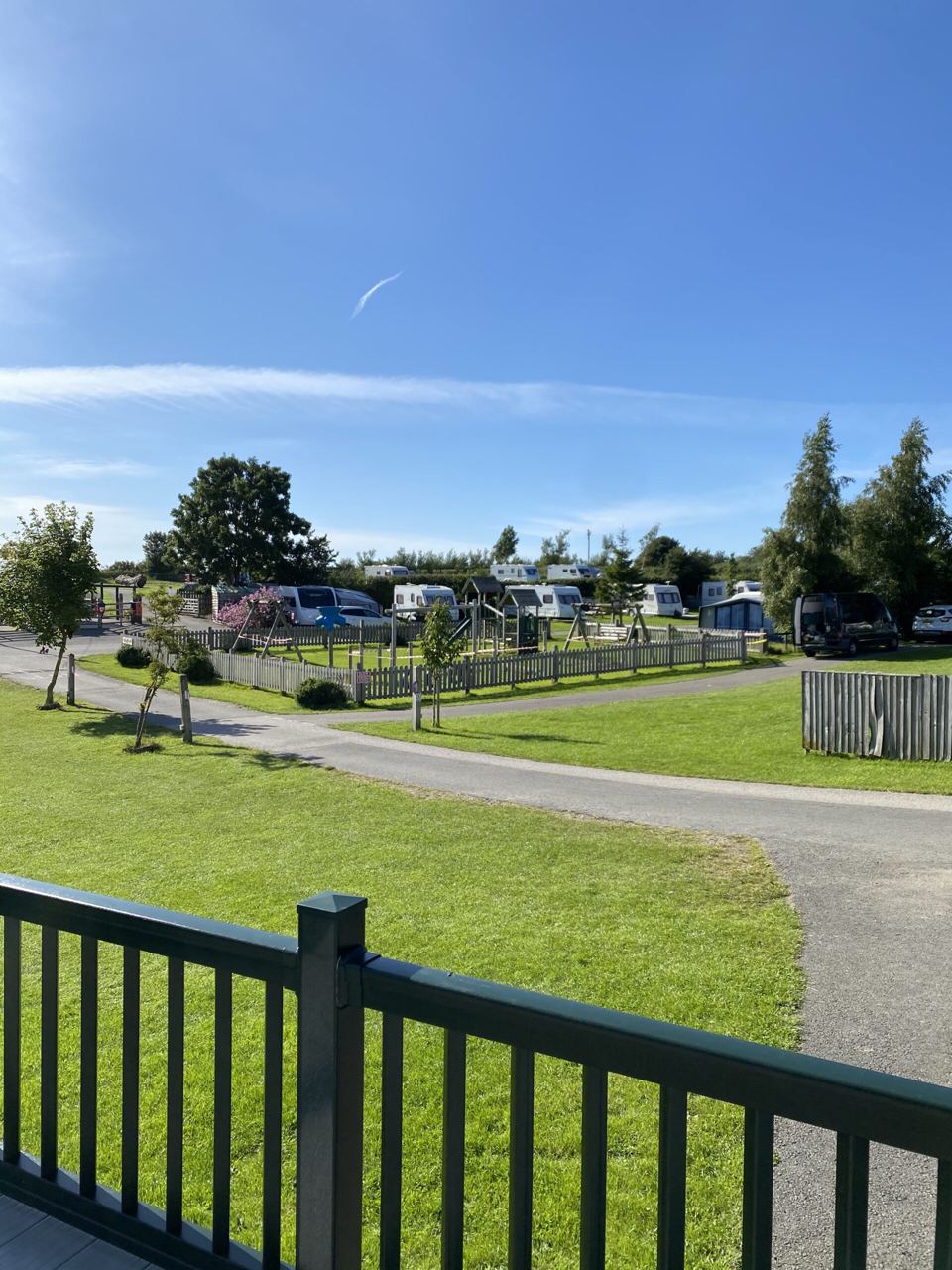 Pitches seen from the reception deck