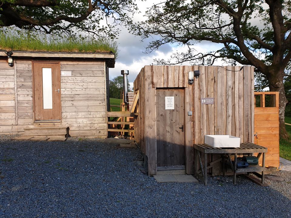 Shower and toilet huts