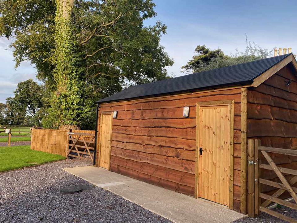 Timber toilet and shower block