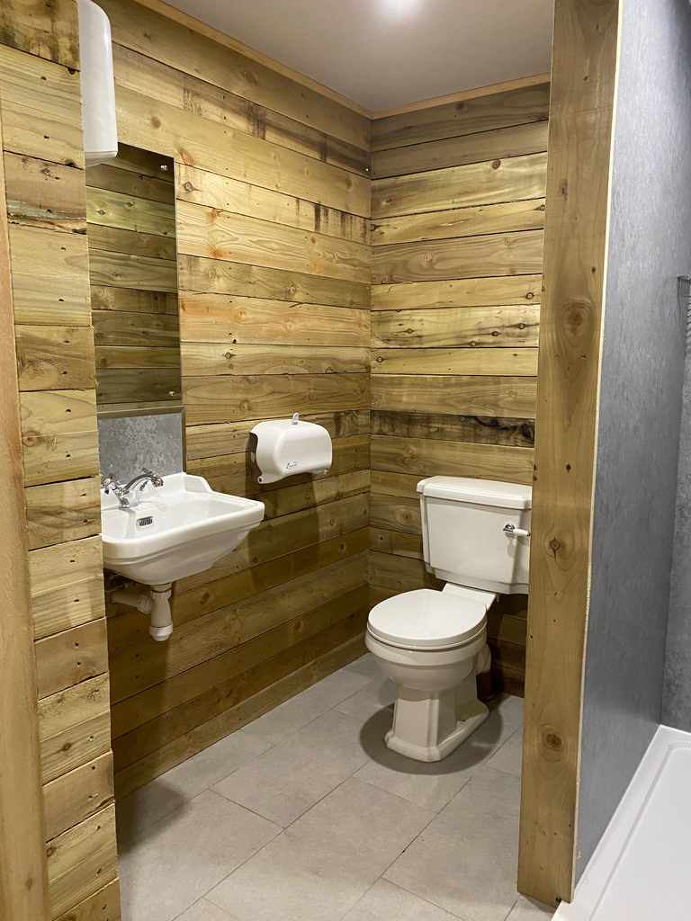 Toilet cubicle inside the block
