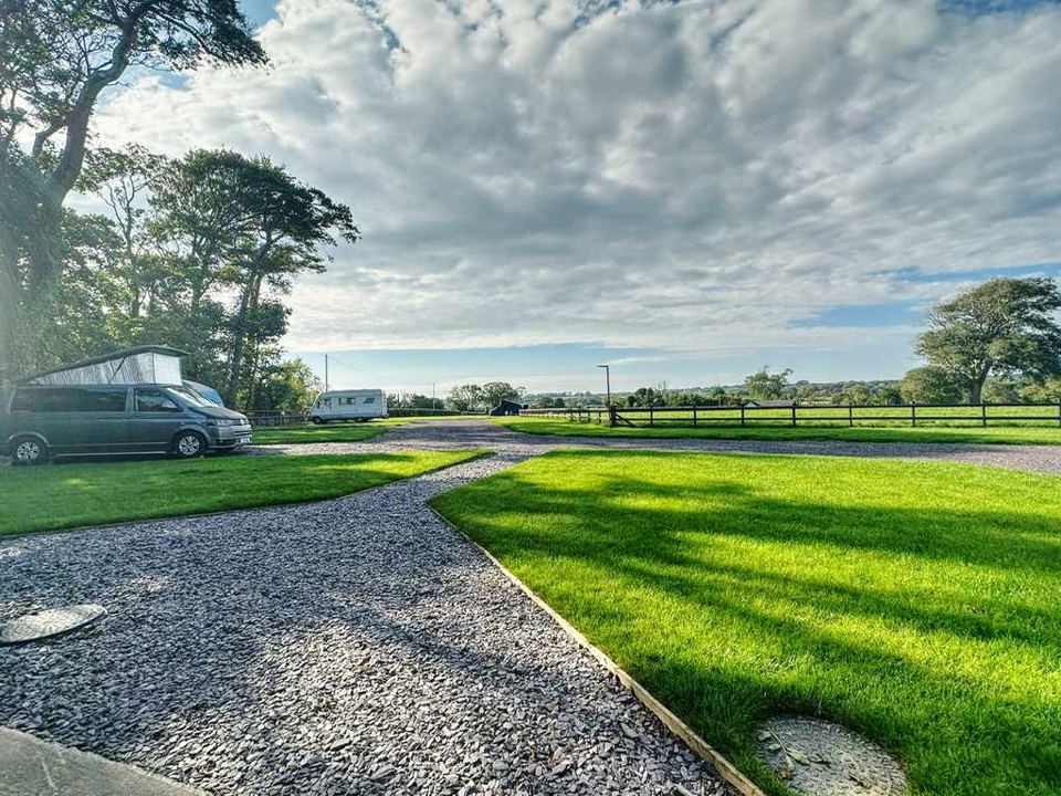 Campervan on the gravel pitches