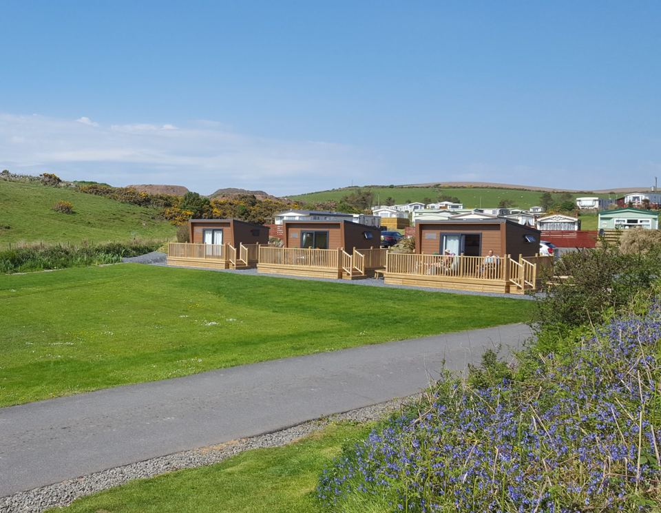 Holiday homes beside the park road