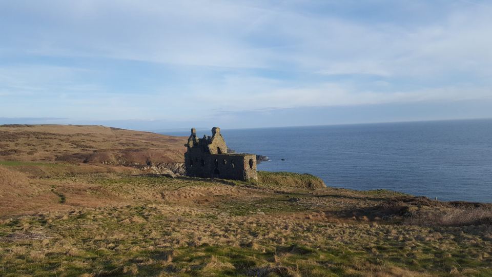 Ruined castle on the coast