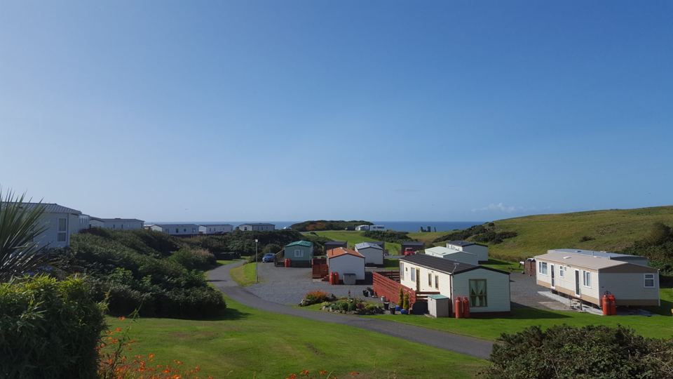 Park spread down towards the sea