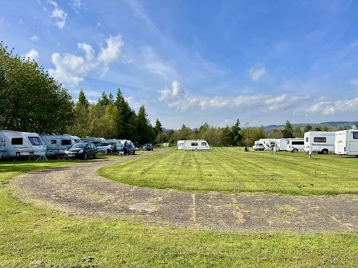 Touring pitches on mown grass