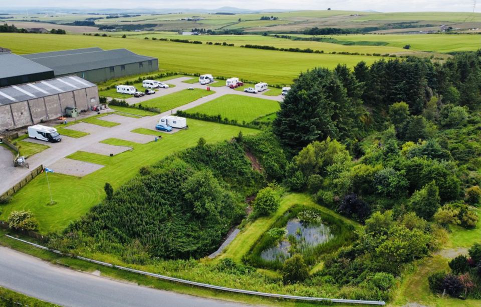 Site from above with farmland