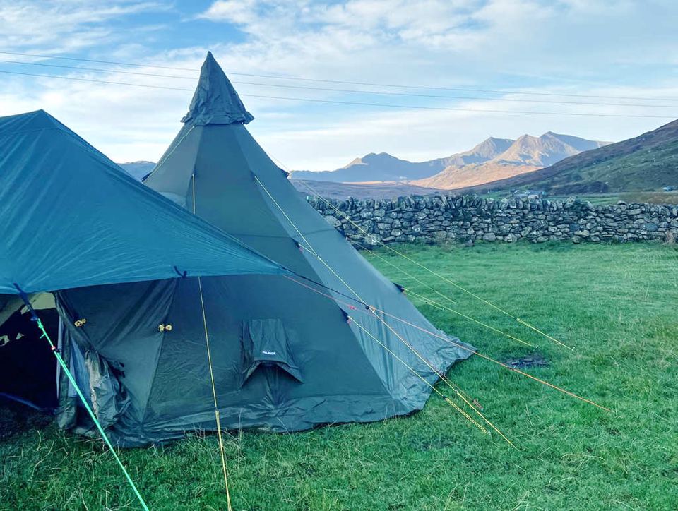 Tents with Snowdon view