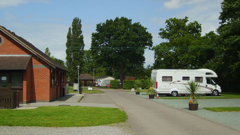 Brick washroom building
