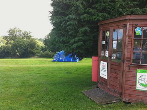 Tent pitch beside the office hut