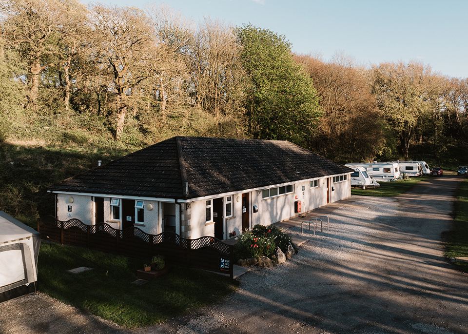 Amenity block by the caravan field