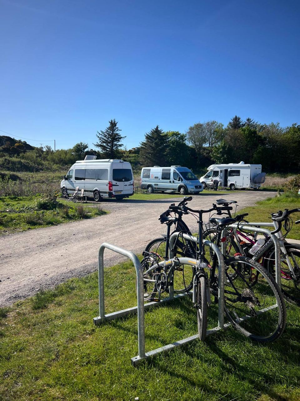 Motorhomes and bike stand