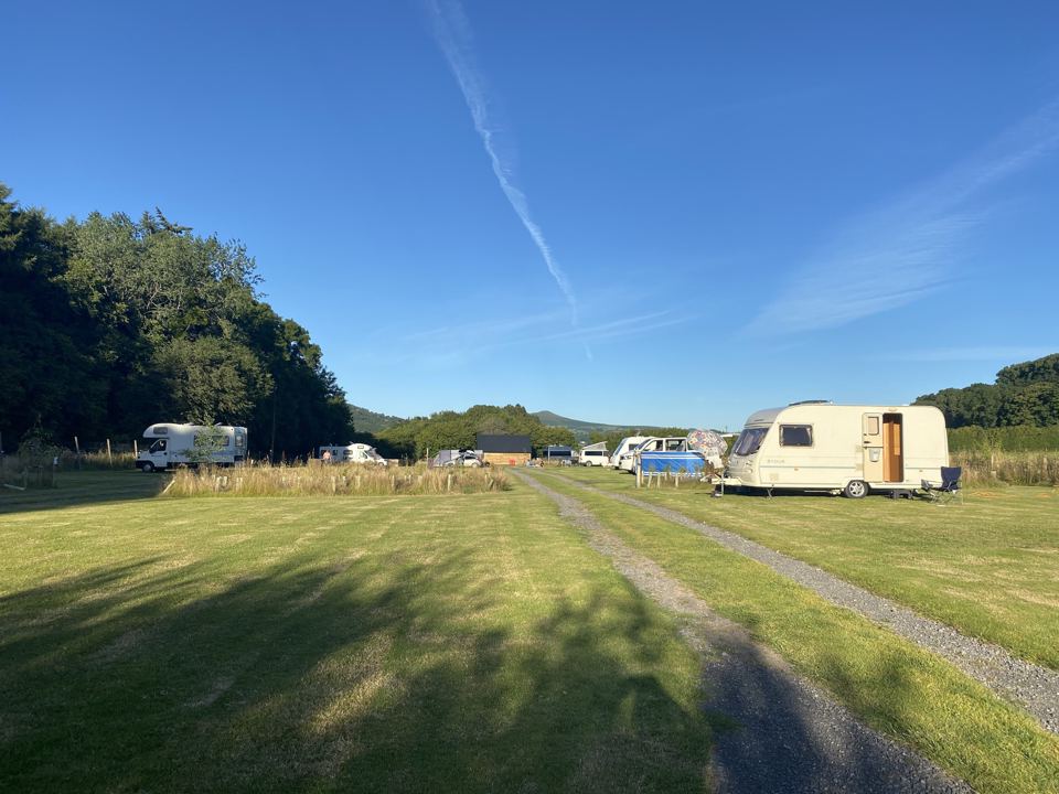 Touring pitches on the grass